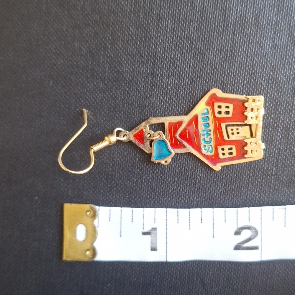 Festive Schoolhouse Earrings and Brooch Set - Picture 8 of 8